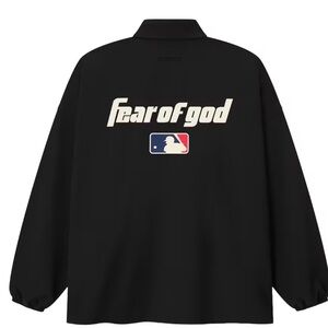 MLB coaches jacket Fear of God Black Logo Jacket